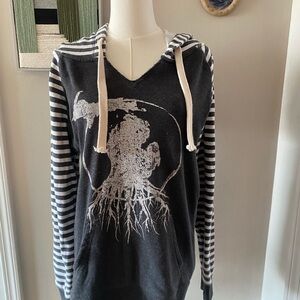 MI Roots - Ladies' Striped Hooded